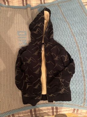 Hanna Andersson Sherpa lined hoodie 5T 110 boys